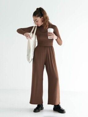 Imbõdhi Jumpsuit In Toffee NWOT